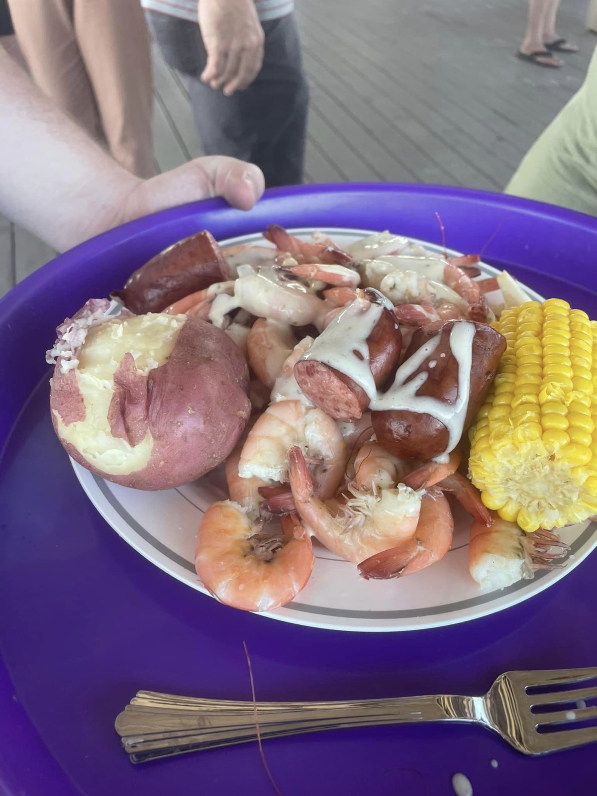Catfish po'boy with hand-cut fries
